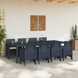 Garden Dining Set 9 pcs Anthracite Polypropylene 3378736