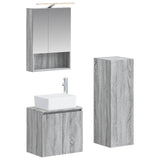 Bathroom Furniture Set 4 pcs Grey Sonoma 3407444