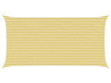 Sunshade Sail 4 x 5 m HDPE Rectangular Yellow and White 42032835