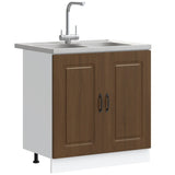 Kitchen Cabinet with Door Kalmar 2 pcs Brown 80 x 46 x 81.5 cm 3315008