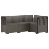 4-Seater Garden Sofa Rattan Look PP Light Grey 3443961
