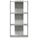 Bookcase 3-Tier Concrete Grey 60x30x120 cm Engineered Wood 860268