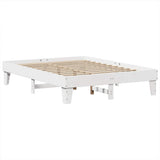 Bookcase Bed without Mattress White 150x200cm Solid Wood Pine 3324536