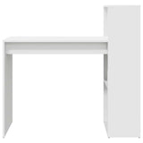 Desk with Shelf White 108 x 55 x 103.5 cm Engineered Wood 869458