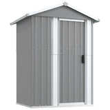 Garden Shed Grey 126x97,5x177 cm Galvanised Steel 316234