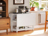 Four-Person Drop Leaf Table - White T3398P377917