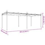 Pergola with Retractable Roof Taupe 589x292x230 cm 360121