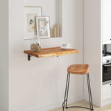Wall Shelf 50x40x2.5 cm Rectangular Solid Wood Acacia Live Edge 370247