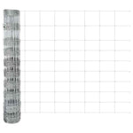 Fence with Posts Silver 1 x 25 m Steel 3337120