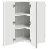 Wall Corner Cabinet PORTO Black 57 x 57 x 80 cm Engineered Wood 885426