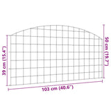 Pond Fence Set 5 pcs Green 100 x 50 cm Steel 42017313