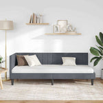 Corner Bed Frame with Headboard Dark grey 80 x 200 cm Velvet 42016409
