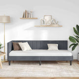 Corner Bed Frame with Headboard Dark grey 80 x 200 cm Velvet 42016409