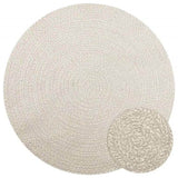 Rug ZIZUR Cream 160 cm Jute Look Indoor and Outdoor 4010386