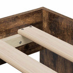 Storage Bed Frame Smoked oak 100 x 200 cm Engineered wood 3335185