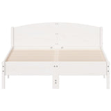 Bed Frame without Mattress White 120x200 cm Solid Wood Pine 842599