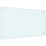 Kitchen Backsplash 2 pcs White 90 x 50 cm Tempered Glass 3415420