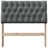 Upholstered Headboard Dark Grey 90 cm Solid Pine Wood 879360
