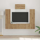 TV Cabinet Set Wall-mounted 7 pcs Artisan Oak Engineered Wood 3393137