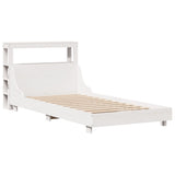 Bed Frame without Mattress White 90x200 cm Solid Wood Pine 3306430