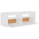 ZNTS TV Cabinet with LED Lights White 120x35x40 cm 804355