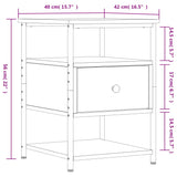 ZNTS Bedside Cabinet Sonoma Oak 40x42x56 cm Engineered Wood 826025