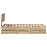 Bed Frame with Drawer Sonoma Oak 90 x 200 cm Engineer Wood 3410744