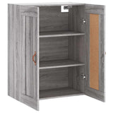 Wall Mounted Cabinet Grey Sonoma 69.5x34x90 cm Engineered Wood 830362