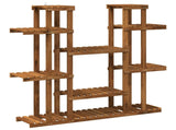 Plant Stand Natural 123 x 25 x 114.5 cm Solid Acacia Wood 903102