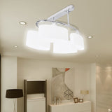 240988 Ceiling Lamp with Ellipsoid Glass Shades for 4 E14 Bulbs