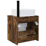 Wall-mounted Sink Vanity Smoked Oak 49 x 41 x 63 cm 890567
