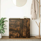 Sideboard with Drawer Smoked Oak 71x35x65 cm Engineered Wood 861575