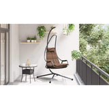 Hanging Egg Chair Folding Coffee 94 x 107 x 196.5 cm Steel 42003854