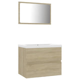 ZNTS Bathroom Furniture Set Sonoma Oak Engineered Wood 3071588