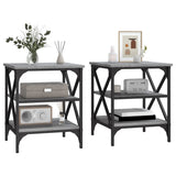 ZNTS Side Tables 2 pcs Grey Sonoma 40x42x50 cm Engineered Wood 825779