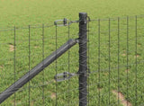 Euro Fence with Spikes 25 x 0.4 m PVC-Coated Steel Grey Mesh 3350676