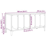 Record Cabinet Old Wood 100x38x48 cm Engineered Wood 857169