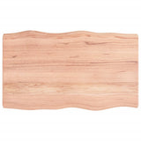 Table Top Light Brown 100x60xcm Treated Solid Wood Live Edge 363955