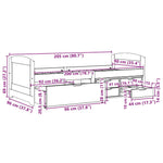 Day Bed with 5 Drawers without Mattress IRUN Black 90x200 cm 3314682
