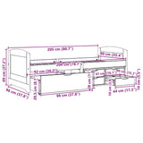 Day Bed with 5 Drawers without Mattress IRUN Black 90x200 cm 3314682