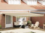 Retractable Awning Green 400 x 350 cm Polyester and Aluminium 3330831