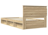 Bed Frame with Headboard Sonoma 90 x 190 cm Solid Pine Wood 3410130
