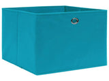 Storage Boxes 10 pcs Baby Blue 32x32x32 cm Fabric 288375