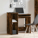 Desk with Shelves Smoked Oak 84x40x78 cm Engineered Wood 860449