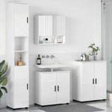 Bathroom Furniture Set Wall-mounted 4 pcs High Gloss White 3393007