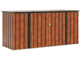 Garden Storage Box Brown 214 x 82 x 132 cm Steel 42011286
