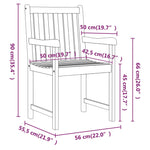 Garden Chairs 2 pcs Solid Acacia Wood 316609
