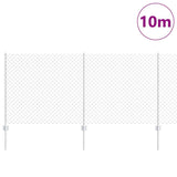 Fence and Post Silver 1 x 10 m Steel 3336288