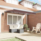Retractable Awning Brown 350 x 200 cm Polyester and Aluminium 3329678