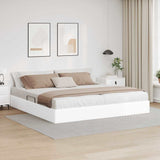 Storage Bed with Mattress Pure White 200 x 200 cm Faux leather 3369962